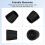 Rubber Ferrules for Zimmer Frames (4 Pcs), 28mm Heavy Duty Replacement Tips for Walkers, Commodes, Shower Chairs, Walking Sticks, Tool Free Rubber 7