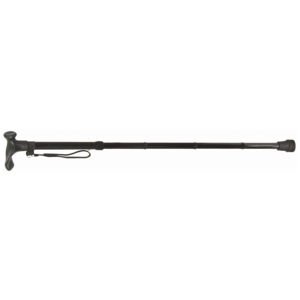 Aidapt Left Handed Fold Down Adjustable Height Lightweight Walking Stick With Anti Slip Ferrule Foot To Aid Stability And Confidence When Walking Supplied