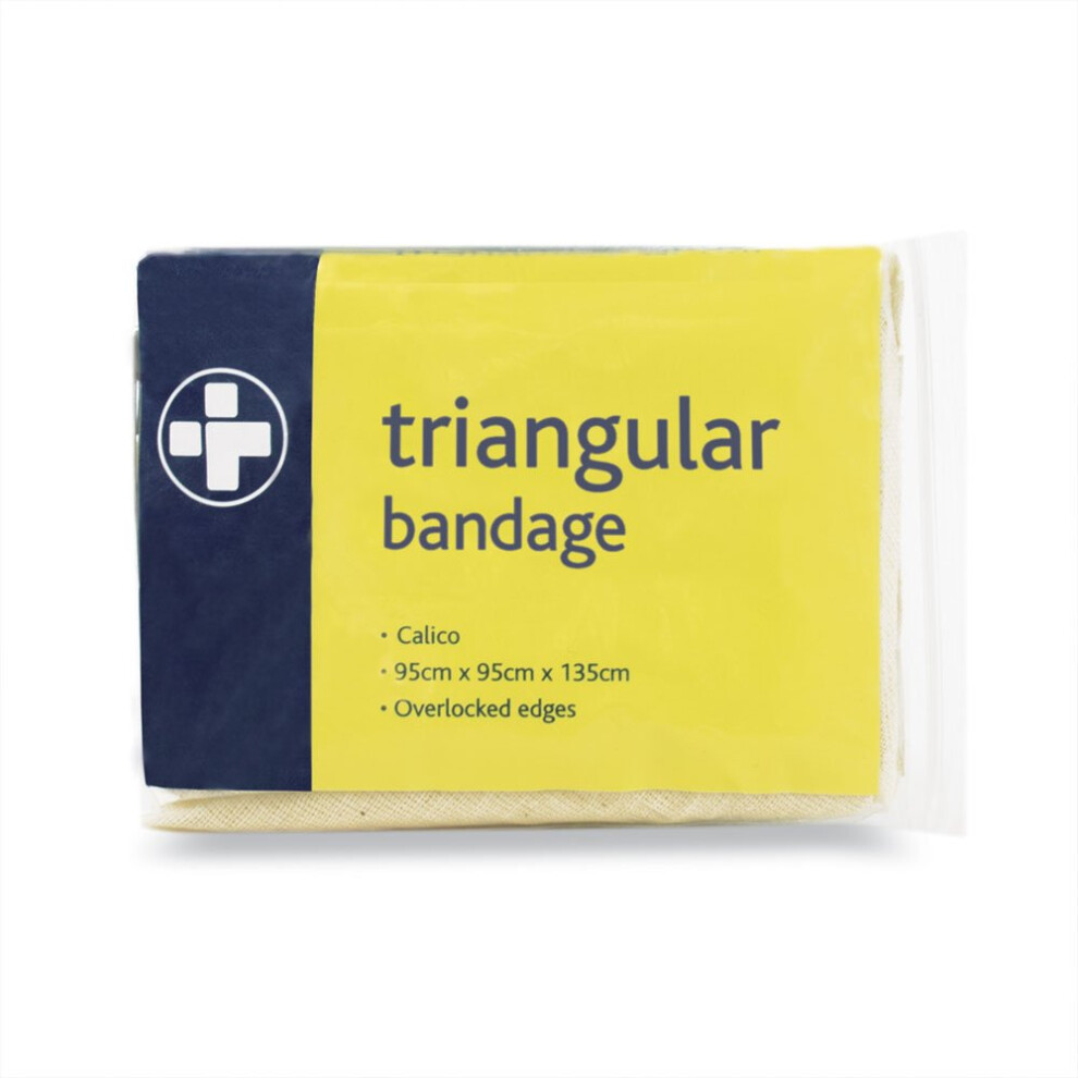 Reliance Medical Calico First Aid Sling Triangular Bandage Shoulder & Arm- Hemmed Assorted Pack Of 10