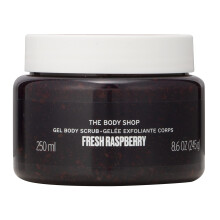Fresh Raspberry Gel Body Scrub vegan Fruity, pulpy texture smoothing, softening exfoliation 250ml
