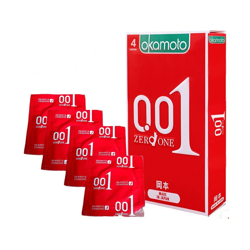 Okamoto 0.01 Polyurethane 4's Pack PU Condom Made in Japan