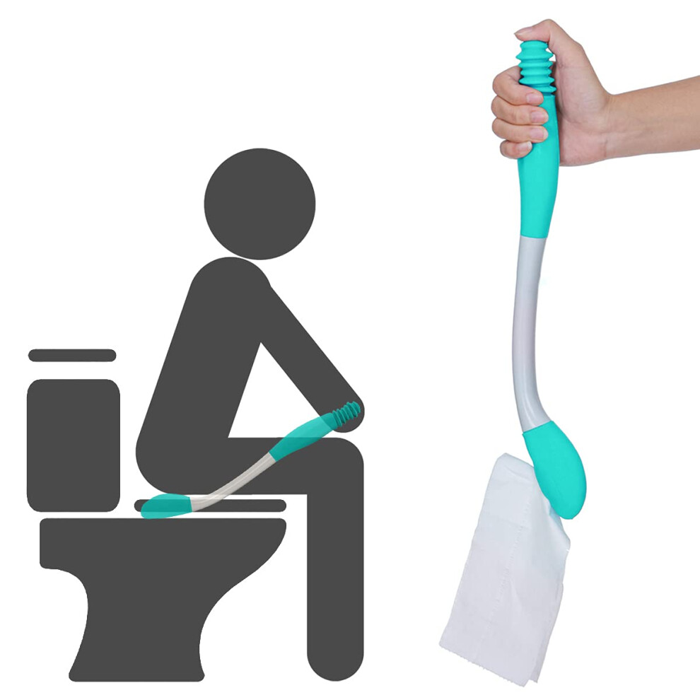 Miyobing Bathroom Aids Long-Range Toilet,Long Reach Comfort Wipe,Extends Your Reach Over 15" Grips Toilet Paper Or Pre-Moistened Wipes Comfort,No