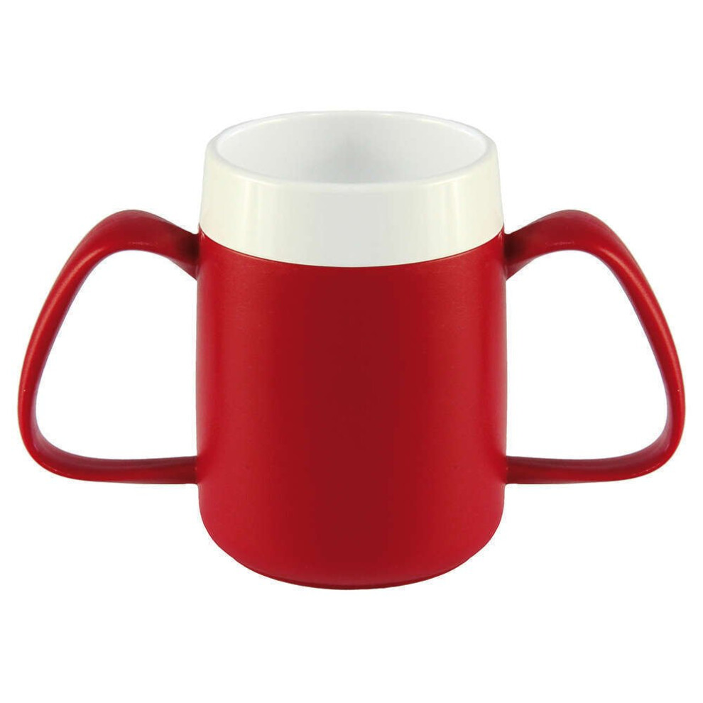 Nrs Healthcare Red/White Thermo Safe 2 Handled Mug (Pack Of 1)