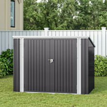 5.5 x 3.5 ft Metal Garden Shed Bin Store Bike Storage with Double Door