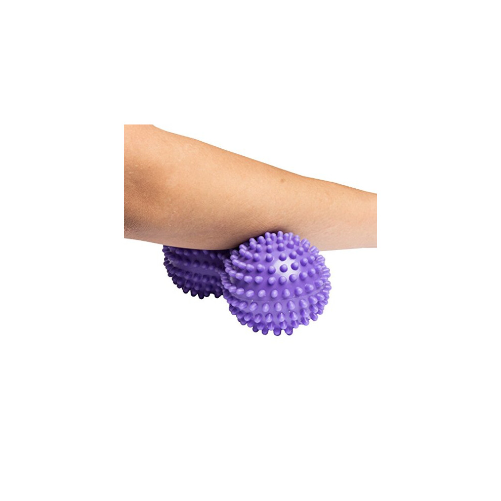 Bodytec Wellbeing Peanut Spiky Massage Ball Roller - Reflexology Muscle Trigger Point Therapy