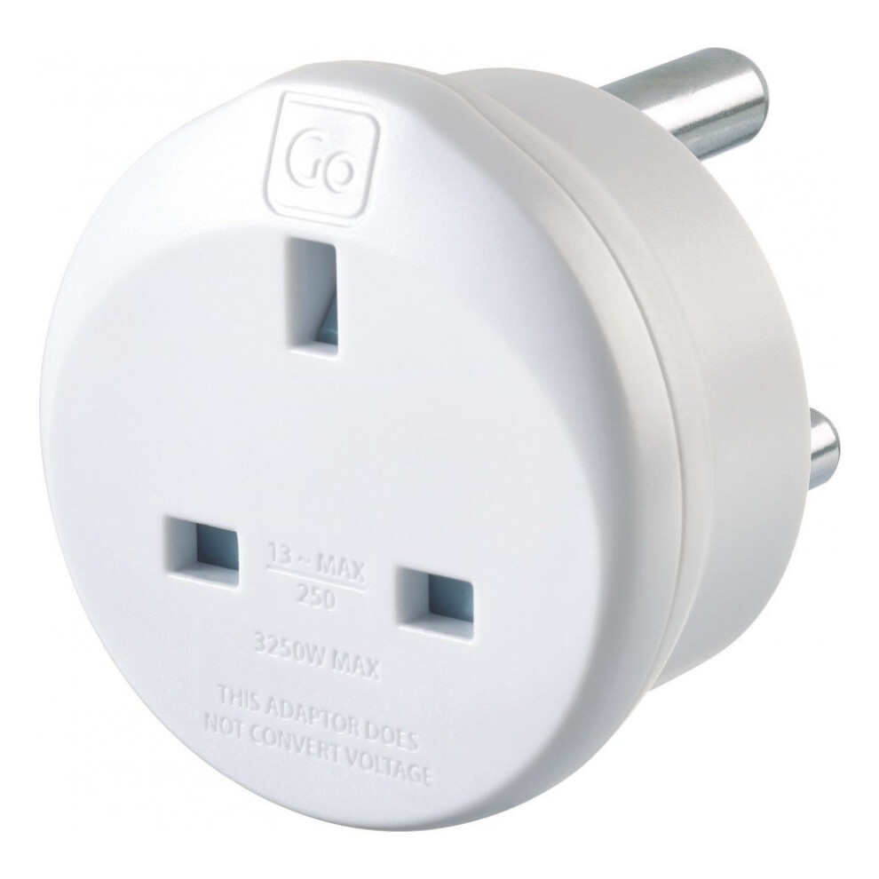 Earthed Uk To South Africa Compact Earthed Adaptor Converter (Adapter Ref 530) 5016326005303