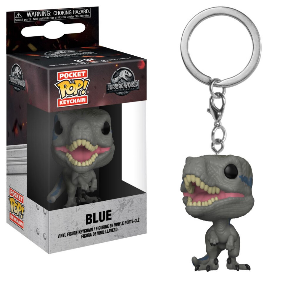 Pop! Keychain: JW2 - Blue - Jurassic Park Novelty Keyring - Collectable Mini Figure - Stocking Filler - Gift Idea - Official Merchandise - Movies Fans