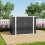 Steel Trash Can Recycle Bin Enclosure Storage Shed, Charcoal Black 1