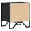 (Black ) 2 Bedside Cabinets with Shelves Storage Side Table 6