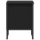 (Black ) 2 Bedside Cabinets with Shelves Storage Side Table 7
