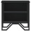 (Black ) 2 Bedside Cabinets with Shelves Storage Side Table 8