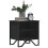 (Black ) 2 Bedside Cabinets with Shelves Storage Side Table 9