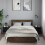 (Black ) 2 Bedside Cabinets with Shelves Storage Side Table 10