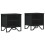 (Black ) 2 Bedside Cabinets with Shelves Storage Side Table 1