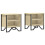 (Sonoma Oak) 2 Bedside Cabinets with Shelves Storage Side Table 1