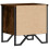 (Smoked Oak) 2 Bedside Cabinets with Shelves Storage Side Table 6