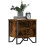(Smoked Oak) 2 Bedside Cabinets with Shelves Storage Side Table 9