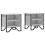 (Grey Sonoma) 2 Bedside Cabinets with Shelves Storage Side Table 1
