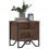 (Brown Oak) 2 Bedside Cabinets with Shelves Storage Side Table 3