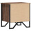 (Brown Oak) 2 Bedside Cabinets with Shelves Storage Side Table 7