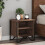 (Brown Oak) 2 Bedside Cabinets with Shelves Storage Side Table 11