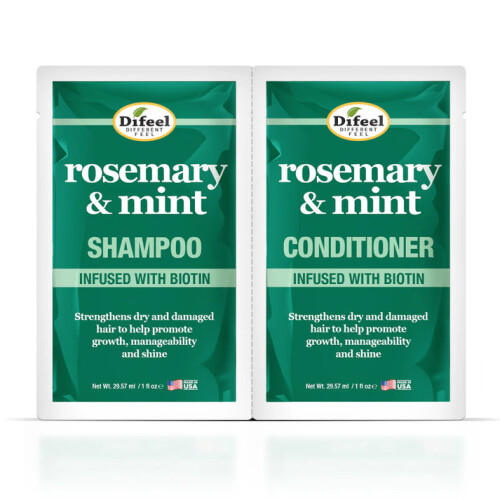 Difeel Rosemary Mint With Biotin Shampoo & Conditioner Combo Packet