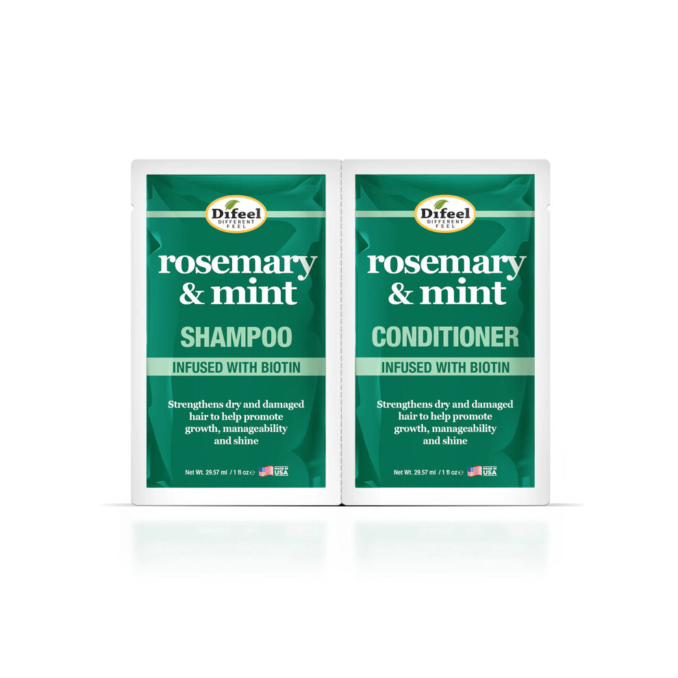Difeel Rosemary Mint With Biotin Shampoo & Conditioner Combo Packet