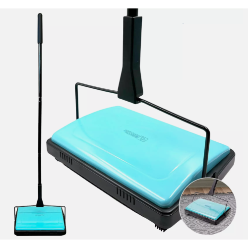Carpet Sweeper Manual Cleaner Floor Cordless Duster Broom Pet Indoor