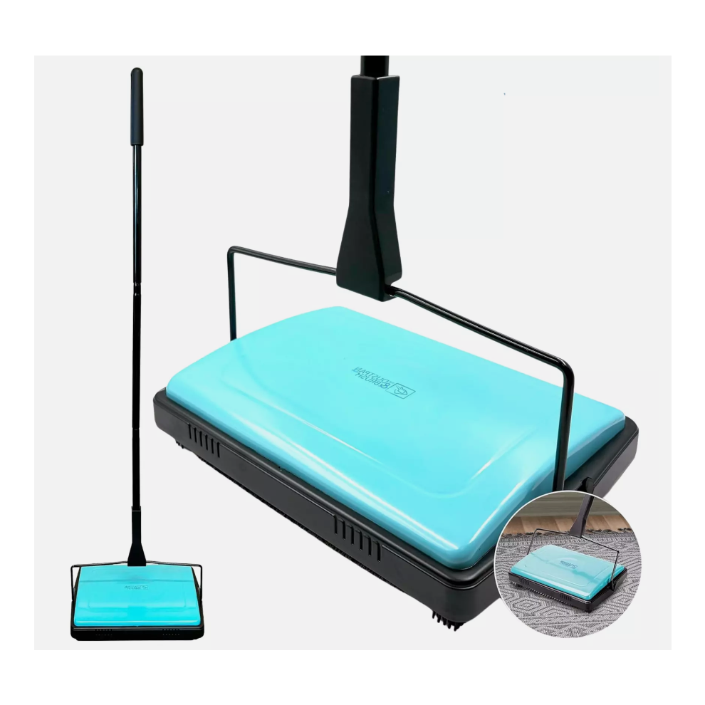 Carpet Sweeper Manual Cleaner Floor Cordless Duster Broom Pet Indoor