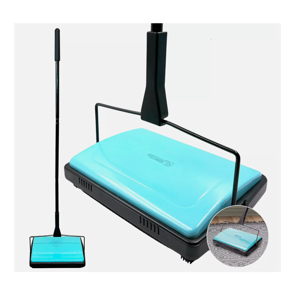 The Dustpan & Brush Store Carpet Sweeper Manual Cleaner Floor Cordless Duster Broom Pet Indoor