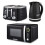 GEEPAS (Black) Geepas Electric Kettle, Toaster & Microwave Set 1