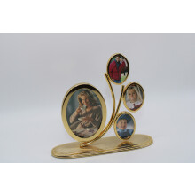 Elegant Gold Multi Photo Frame Holder Tree