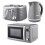 GEEPAS (Grey) Geepas Electric Kettle, Toaster & Microwave Set 1