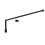 Balterley Wetroom Accessories Screen Support Bar Kit - Satin Black 2