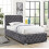 Comfy Living (No Mattress, 3ft Single) Tufted Fabric Bed Frame In Grey 3ft, 4ft6 or 5ft 1