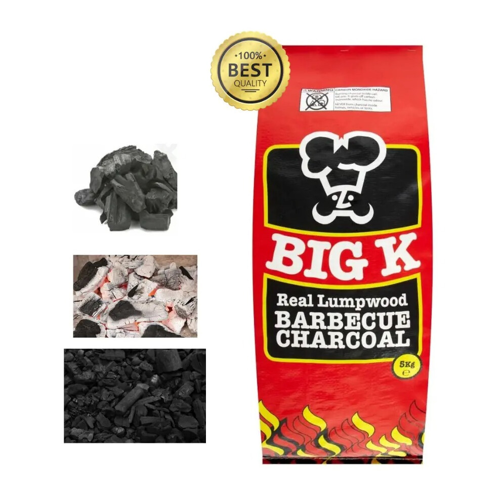 Big K Charcoal Hardwood Char Coal For BBQ 5kg Restaurant Grade Charcoal