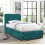 Comfy Living (No Mattress, 3ft Single) Tufted Fabric Bed Frame In Green 3ft, 4ft6 or 5ft 1