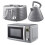 GEEPAS (Grey) GEEPAS Electric Kettle, Toaster & Microwave  Set 1