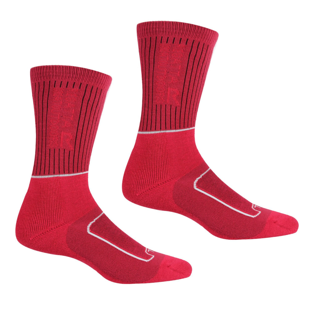 (6 UK-8 UK, Cherry Pink/White) Regatta Womens/Ladies Samaris 2 Season Boot Socks-image-OPC-P89NZRC-NEW