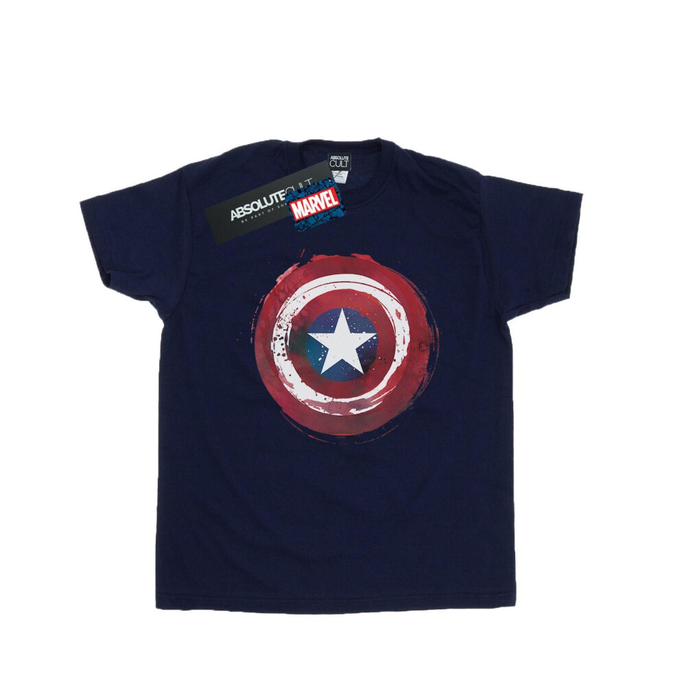 Captain America Splatter Shield T-Shirt