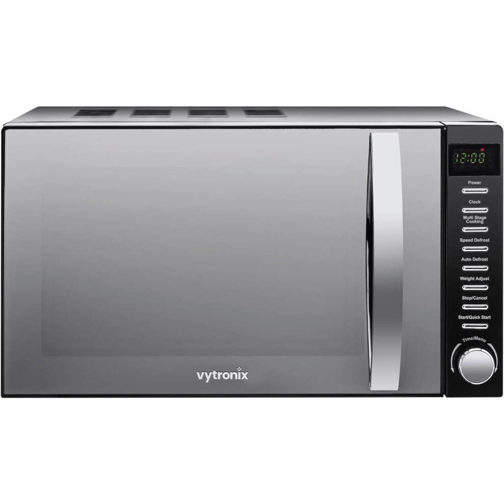 800W Digital Microwave Oven | Freestanding Microwave Oven, 5 Power Levels, Clock and Timer Function | Black Microwave Oven