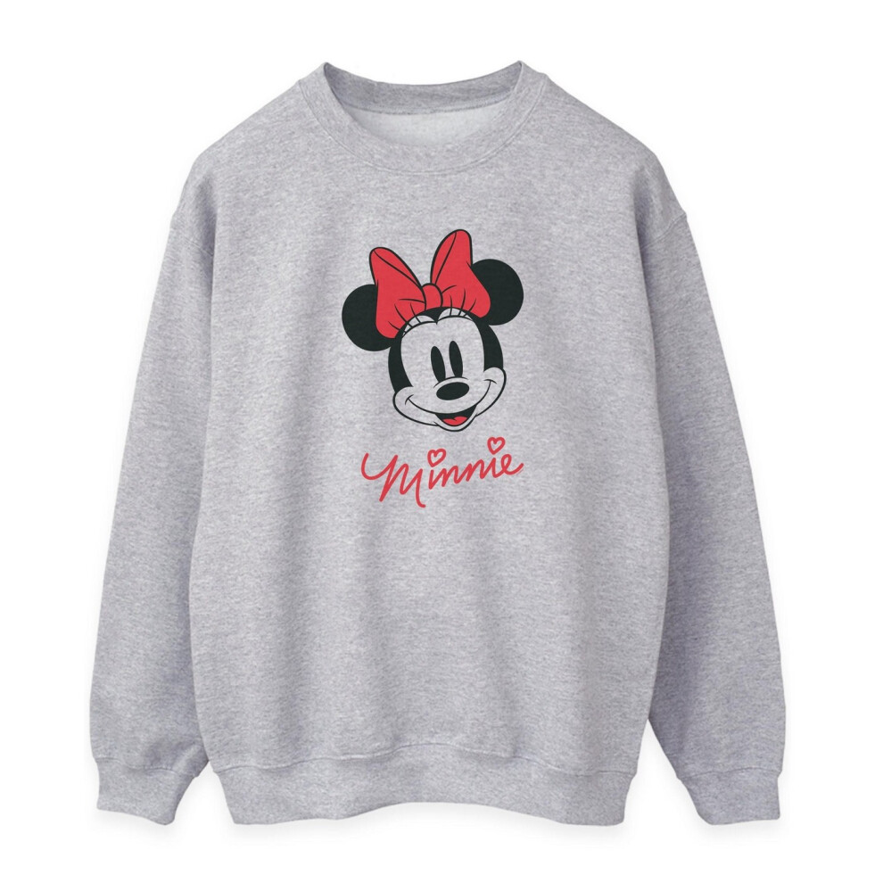 Minnie Mouse Face Heather Sweatshirt