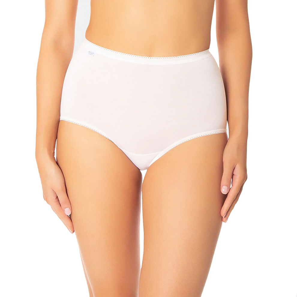 (12) Sloggi Originals Maxi Briefs Womens Ladies Underwear Undies Panties White 1 Piece 10054778