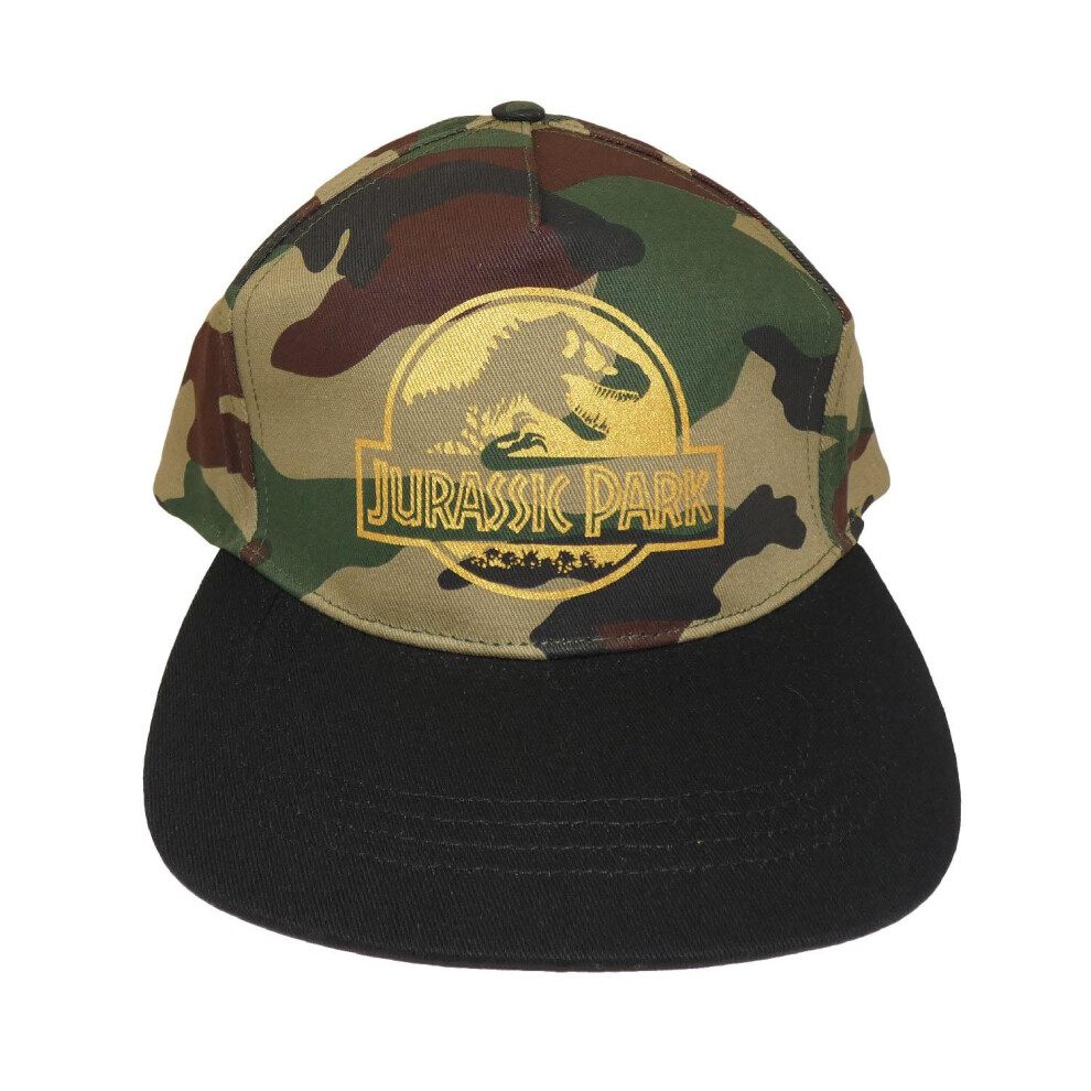 Jurassic Park Camo Logo Snapback Cap