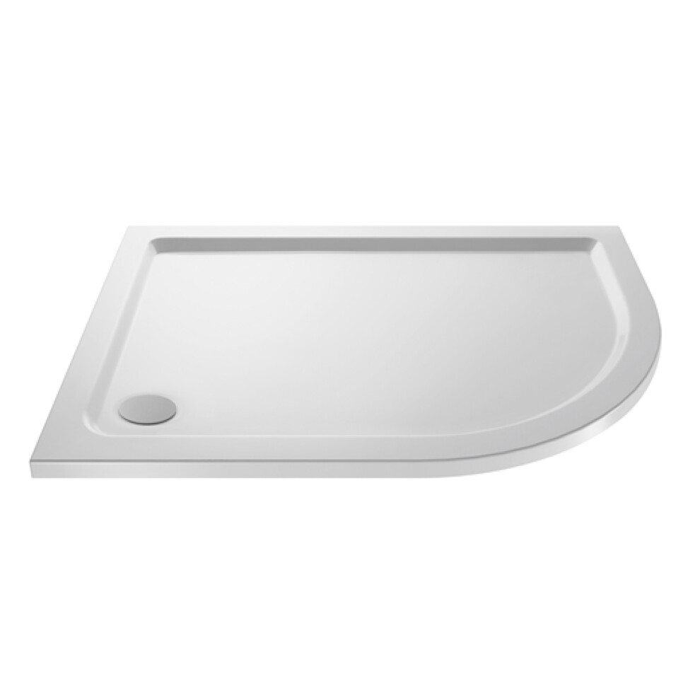 Nes Home 1000mm x 800 Quadrant Stone Resin Shower Tray For Wetroom Enclosure