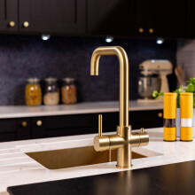 (Brushed Brass) flöde tre | 3 in 1 Instant Boiling Tap | Full Kit