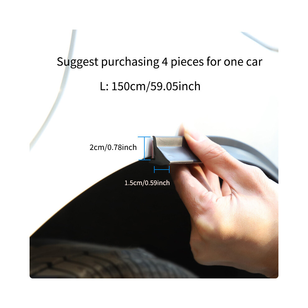 (Triangle 3.5Cm-150Cm) Car Wheel Tires Eyebrow Strip Universal Car Wheel Fender Flare Eyebrow 9486291561627