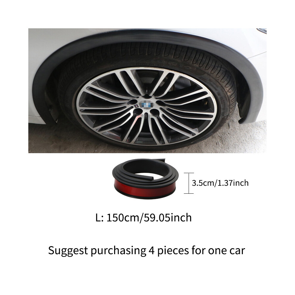 (3.5Cm-150Cm) Car Wheel Tires Eyebrow Strip Universal Car Wheel Fender Flare Eyebrow 9486291561597