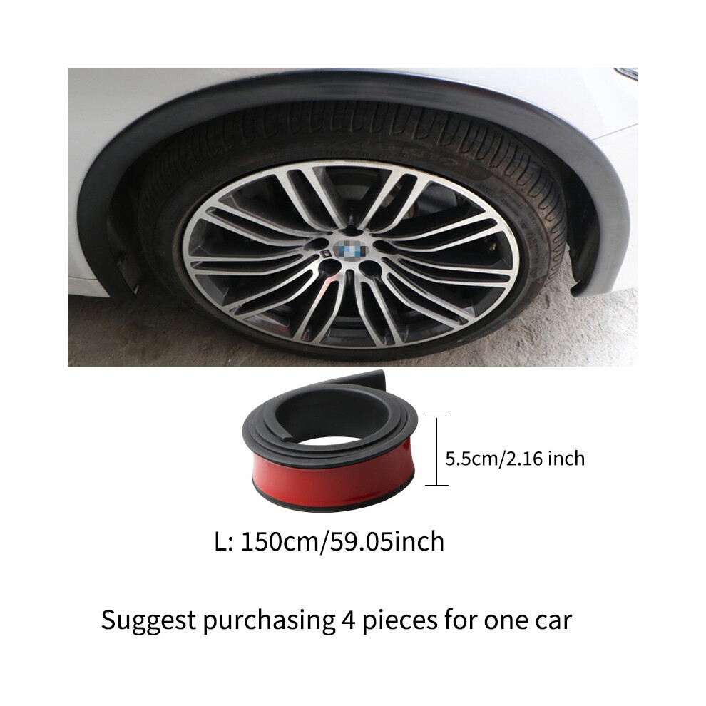 (5.5Cm-150Cm) Car Wheel Tires Eyebrow Strip Universal Car Wheel Fender Flare Eyebrow 9486291561610