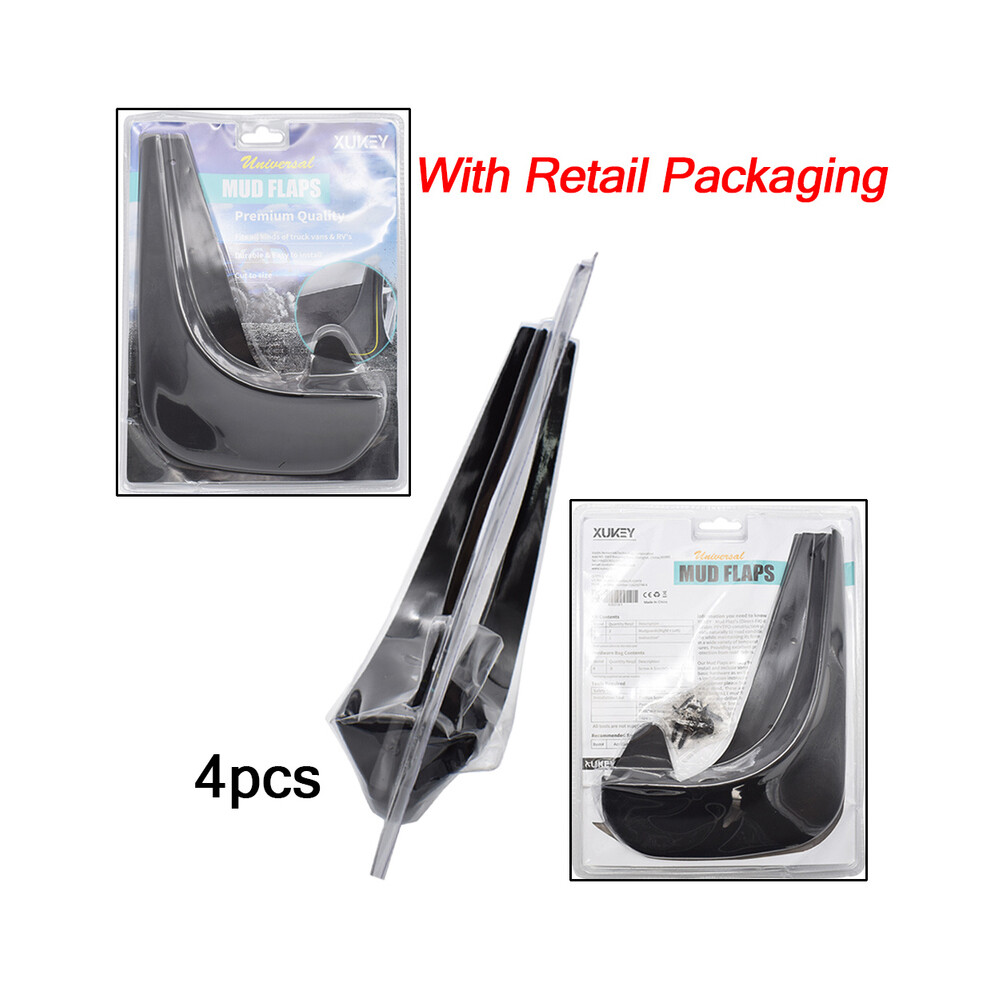 (With Retail Package) 4Pcs Universal Mud Flaps Mudflaps Splash Guards Mudguards Front Rear For 9486291562747